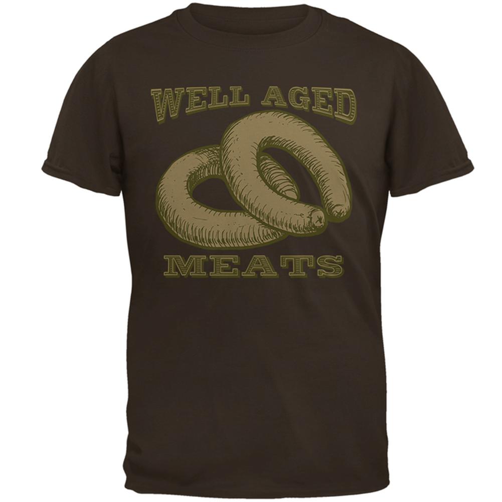 Well Aged Meats Mens T Shirt Men's T-Shirts Old Glory 2XL Brown 