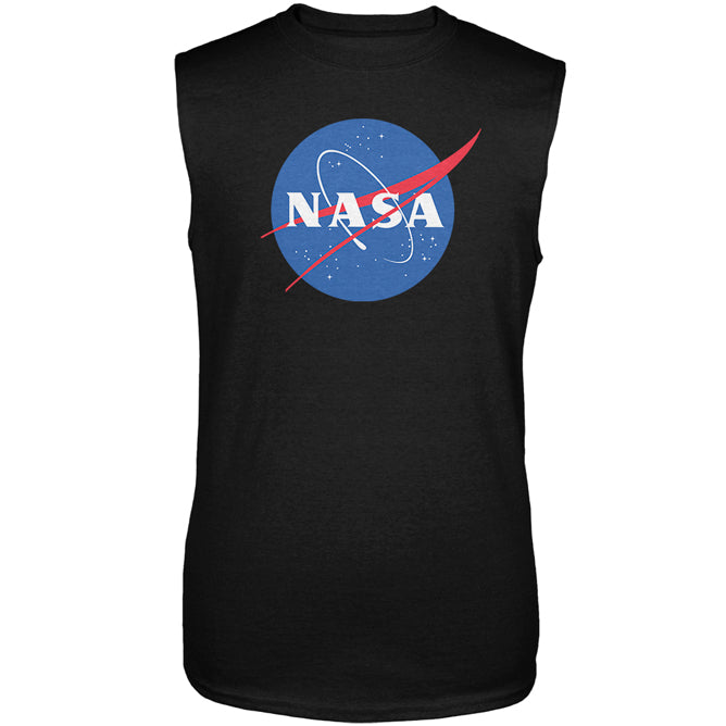 NASA Logo Mens Sleeveless Shirt Men's Sleeveless T-Shirts Old Glory XL Black 