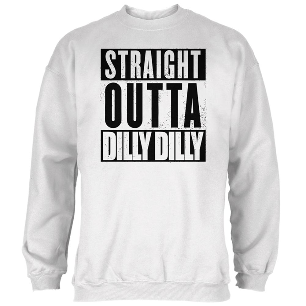 Straight Outta Dilly Dilly Mens Sweatshirt Men's Sweatshirts Old Glory 2XL White 