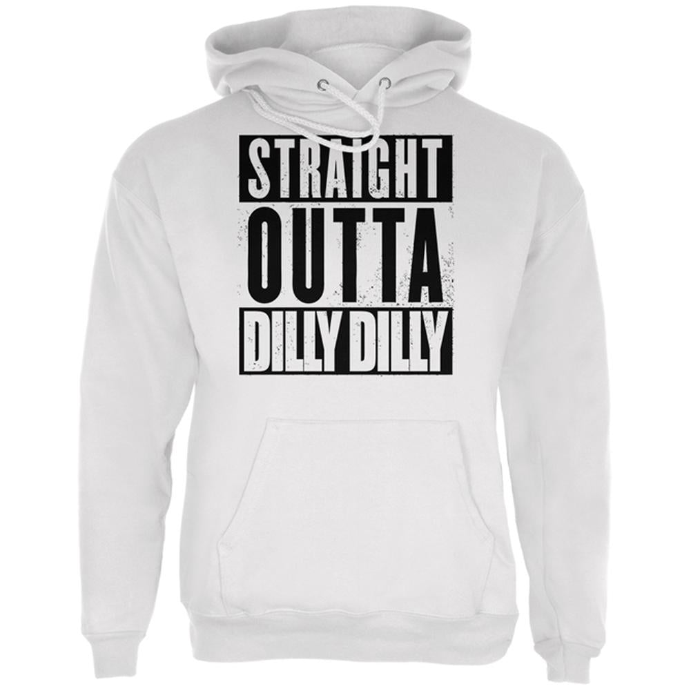 Straight Outta Dilly Dilly Mens Hoodie Men's Hoodies Old Glory LG White 