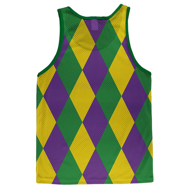 Mardi Gras Jester Costume Adult Mesh Jersey Men's Tank Tops Old Glory   