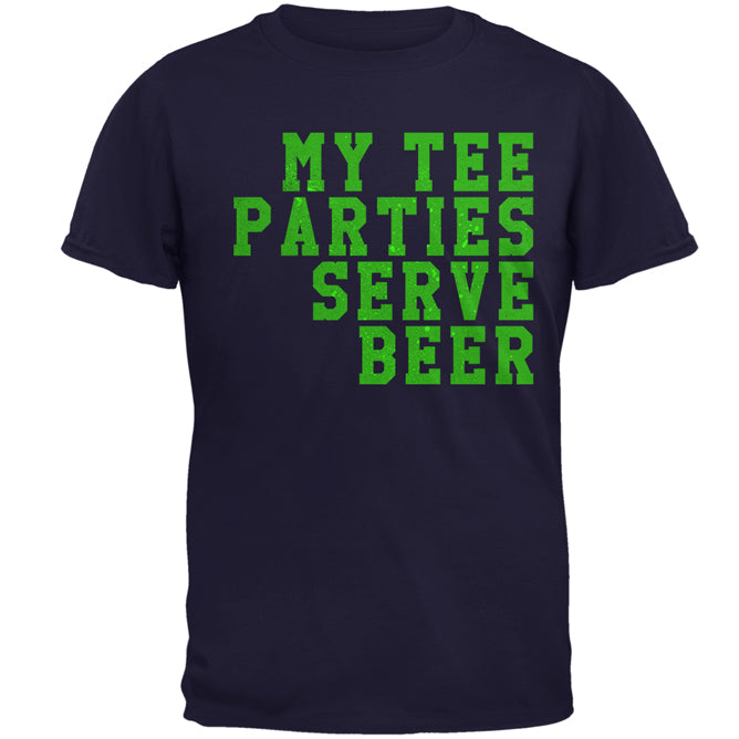 My Tee Parties Serve Beer Mens T Shirt Men's T-Shirts global 2XL Navy 