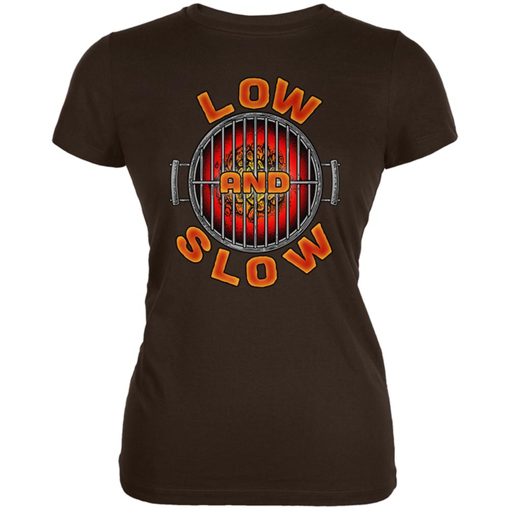 Low and Slow Grilling Juniors Soft T Shirt Juniors T-Shirts Old Glory 2XL Brown 