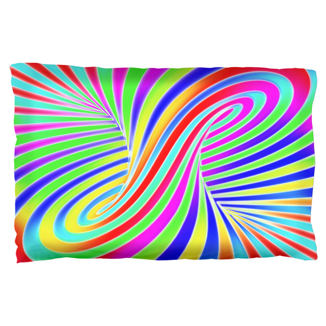 Rainbow Trippy Swirl Pillowcase Pillowcases LGBT OS  