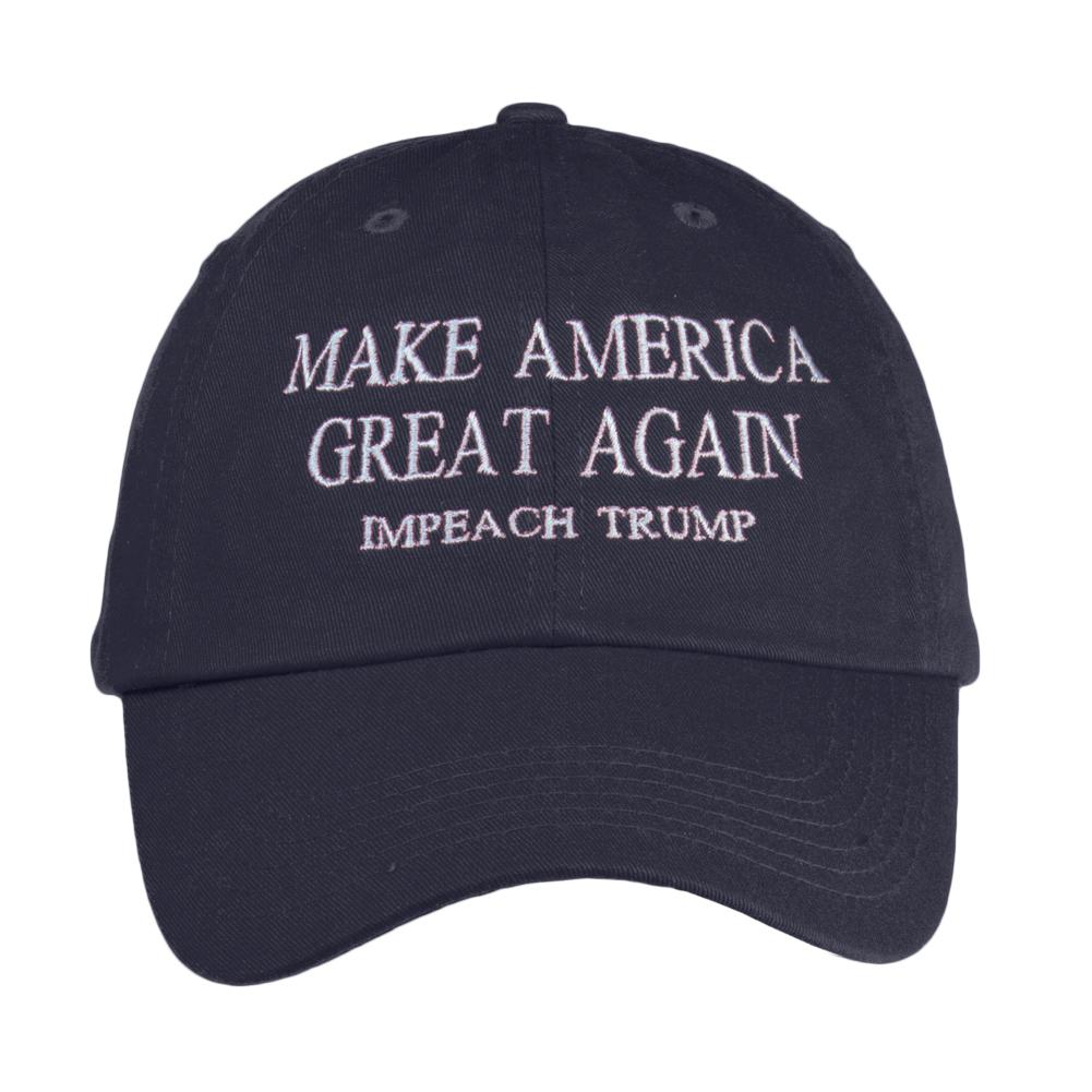 Make America Great Impeach Trump Adjustable Cap Adjustable Baseball Caps Old Glory OS Navy 