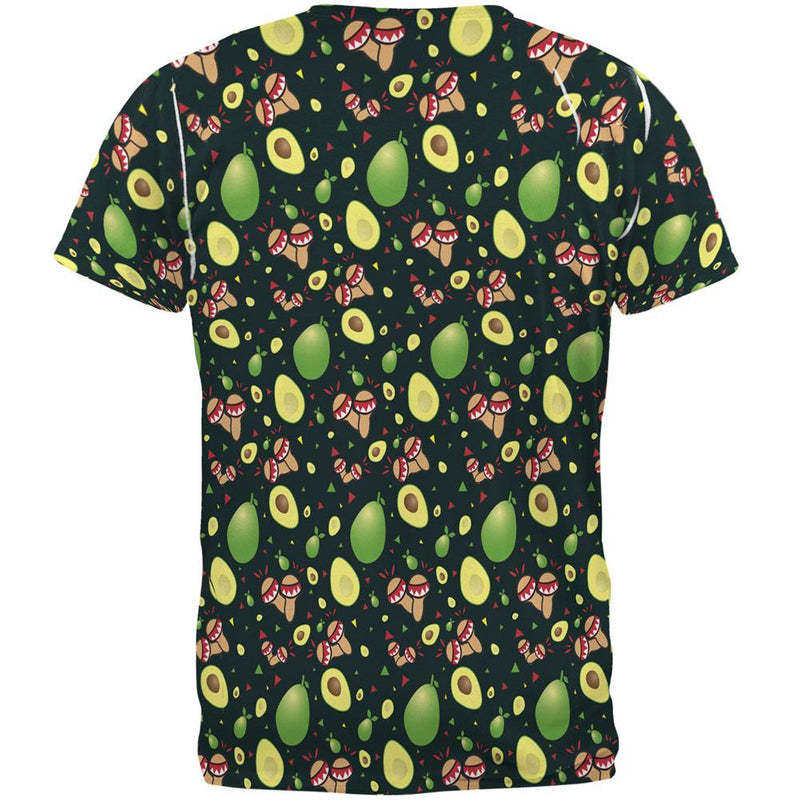 Cinco De Mayo Maracas Avocado Pattern All Over Mens T Shirt Men's T-Shirts Old Glory   