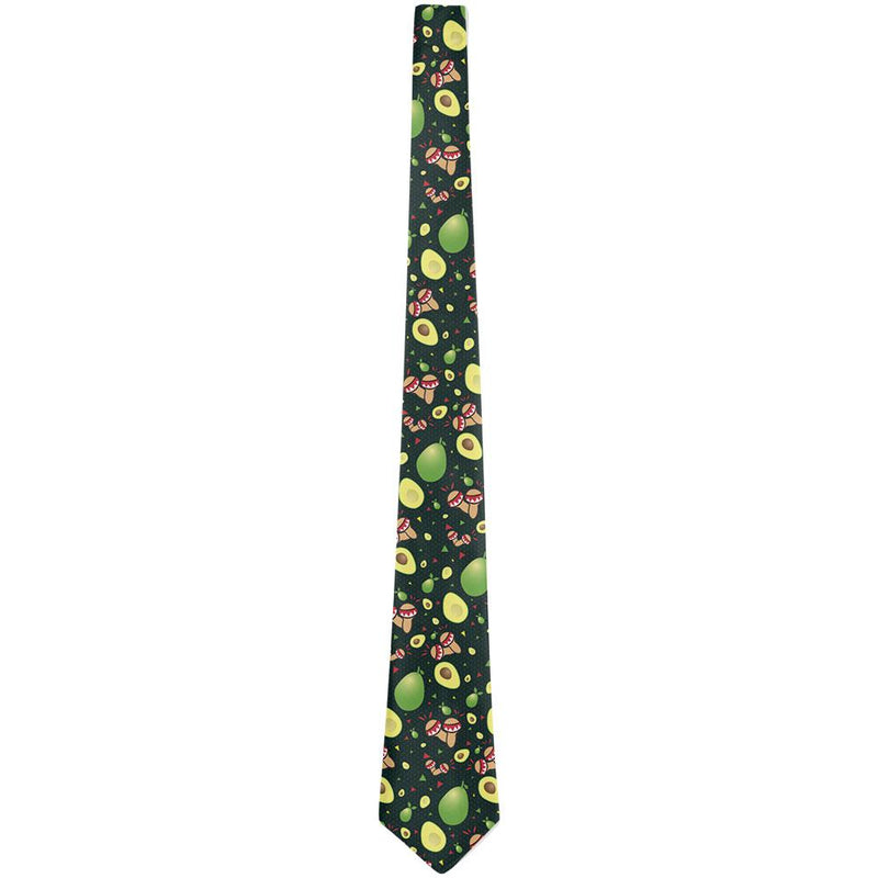 Cinco De Mayo Maracas Avocado Pattern All Over Neck Tie Men's Neck Ties Old Glory   