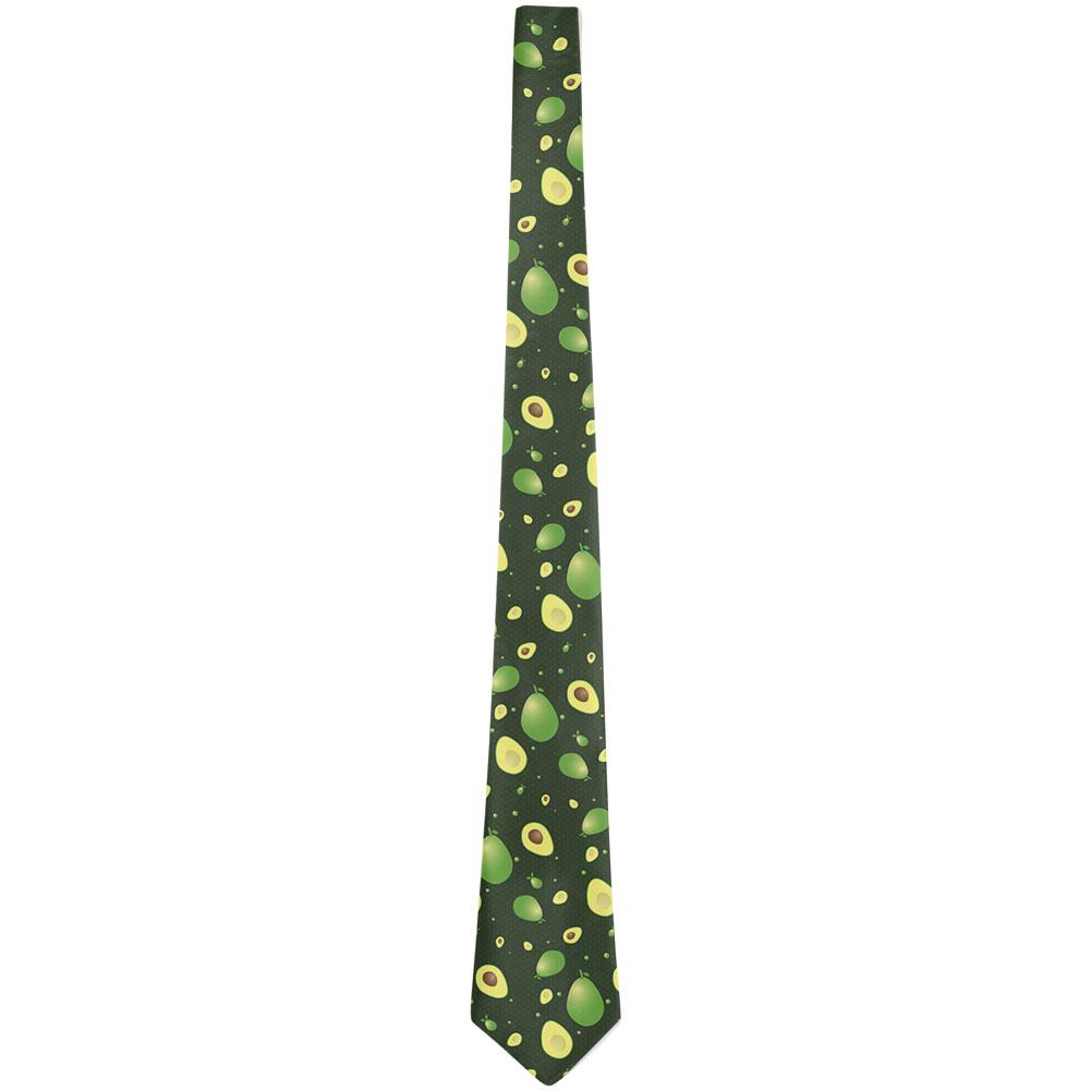 Cinco De Mayo Avocado Pattern All Over Neck Tie Men's Neck Ties Old Glory   