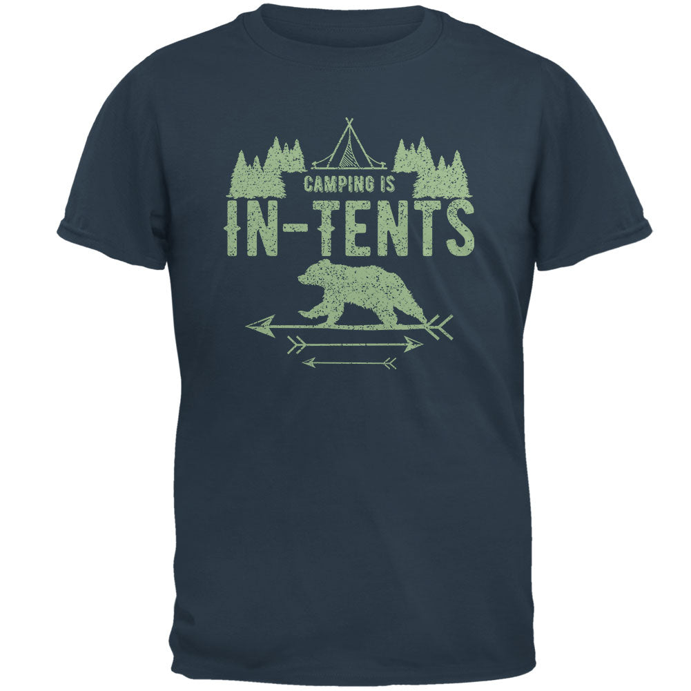 Camping Is In Tents Intense Funny Pun Mens T Shirt Men's T-Shirts Old Glory MD Denim 