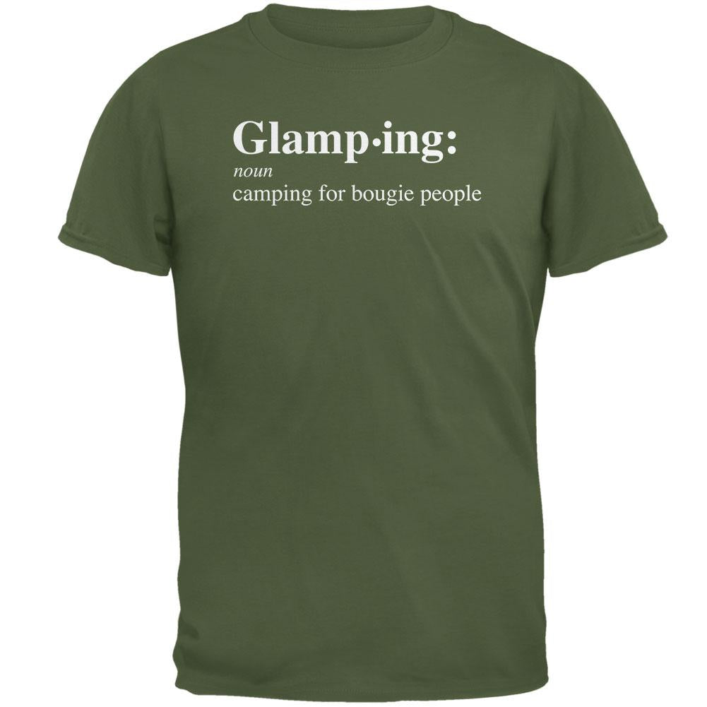 Definition Glamping Boujee Camping Mens T Shirt Men's T-Shirts Old Glory 2XL Military Green 