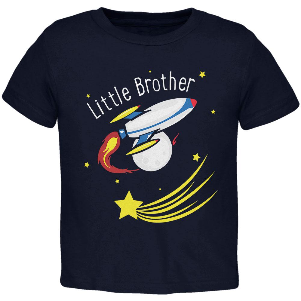 Little Brother Outer Space Rocket Toddler T Shirt Toddler T-Shirts Old Glory 2T Navy 