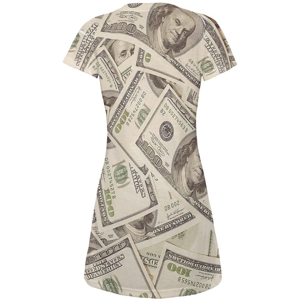 Cash Money All Over Juniors Beach Cover-Up Dress Juniors Dresses Old Glory   