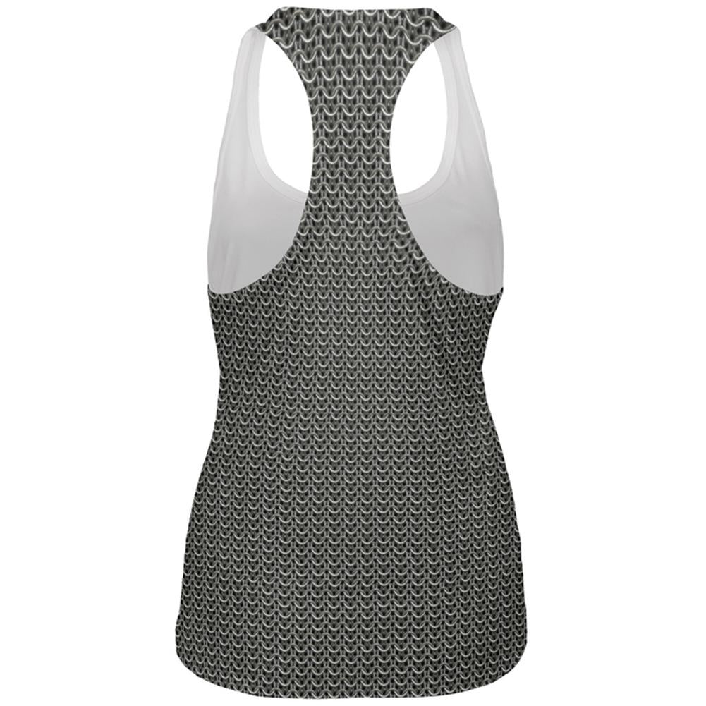 Halloween Chainmail Costume All Over Womens Work Out Tank Top Women's Tank Tops Old Glory   