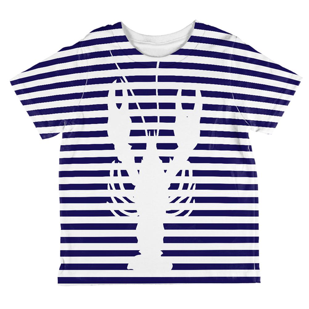 Lobster Navy Nautical Stripes All Over Toddler T Shirt Toddler T-Shirts Old Glory 2T Multi 