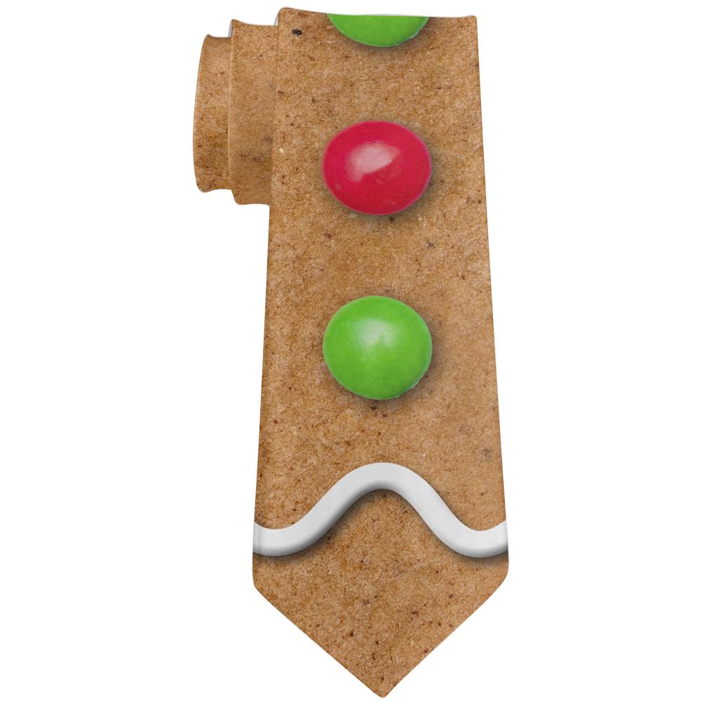 Gingerbread Man Costume All Over Neck Tie Men's Neck Ties Old Glory OS Multi 