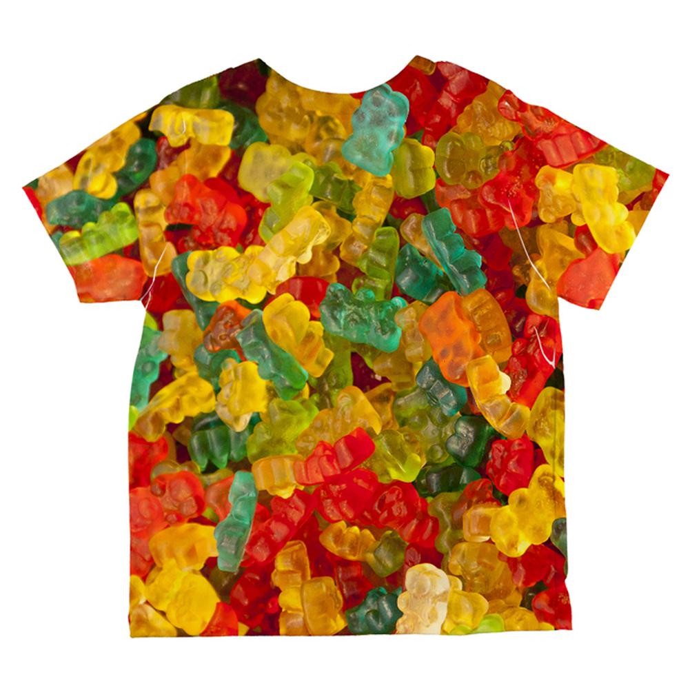 Halloween Candy Gummy Bears All Over Toddler T Shirt Toddler T-Shirts Old Glory   