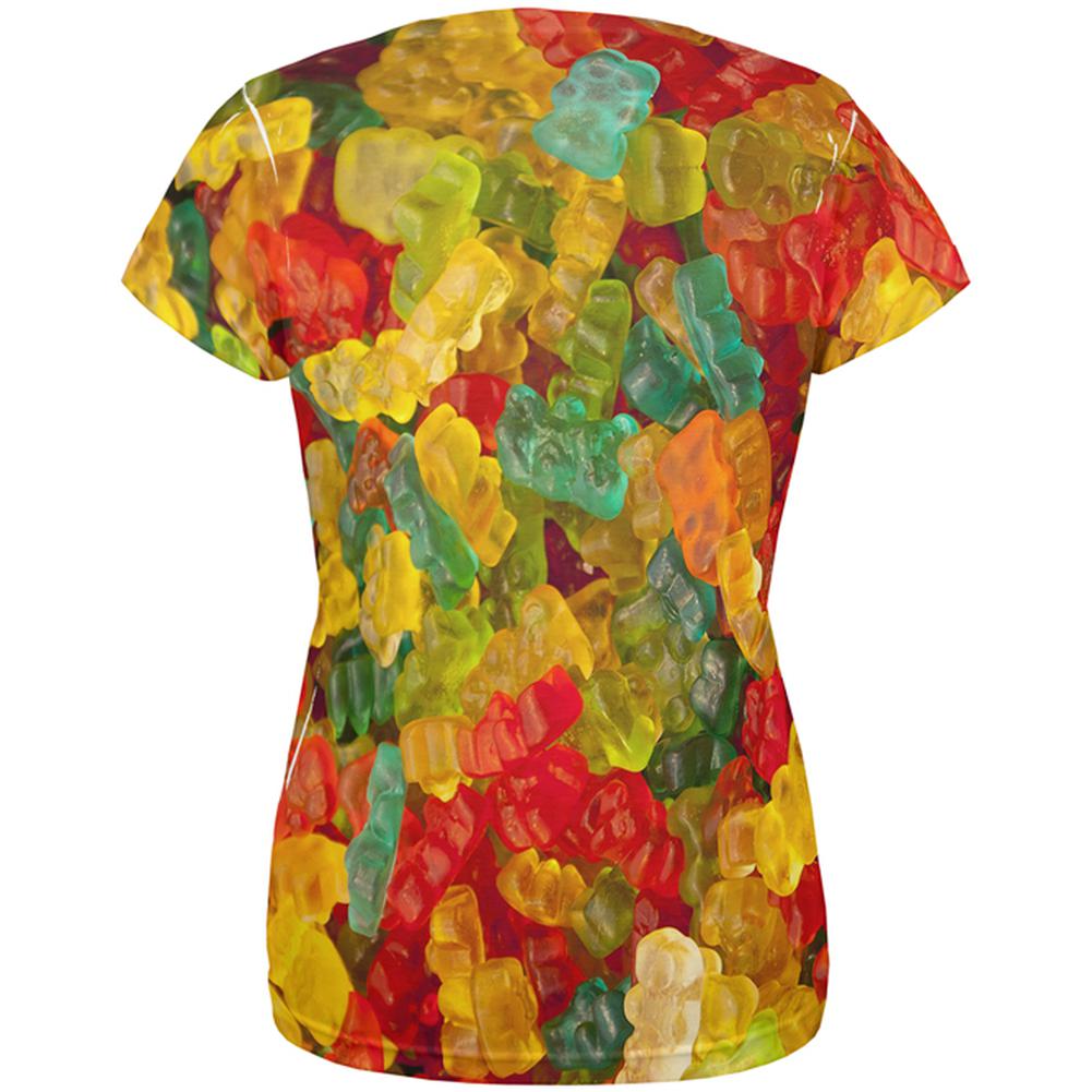 Halloween Candy Gummy Bears All Over Womens T Shirt Women's T-Shirts Old Glory   