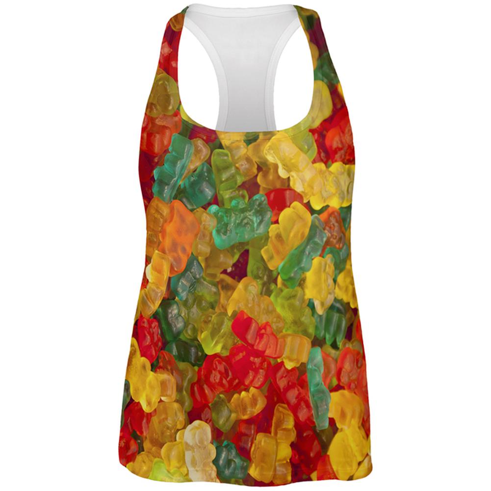 Halloween Candy Gummy Bears All Over Womens Work Out Tank Top Tank Tops Old Glory 2XL Multi 