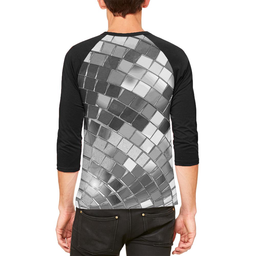 Non-Metallic Disco Ball Mens Raglan T Shirt Men's T-Shirts Old Glory   