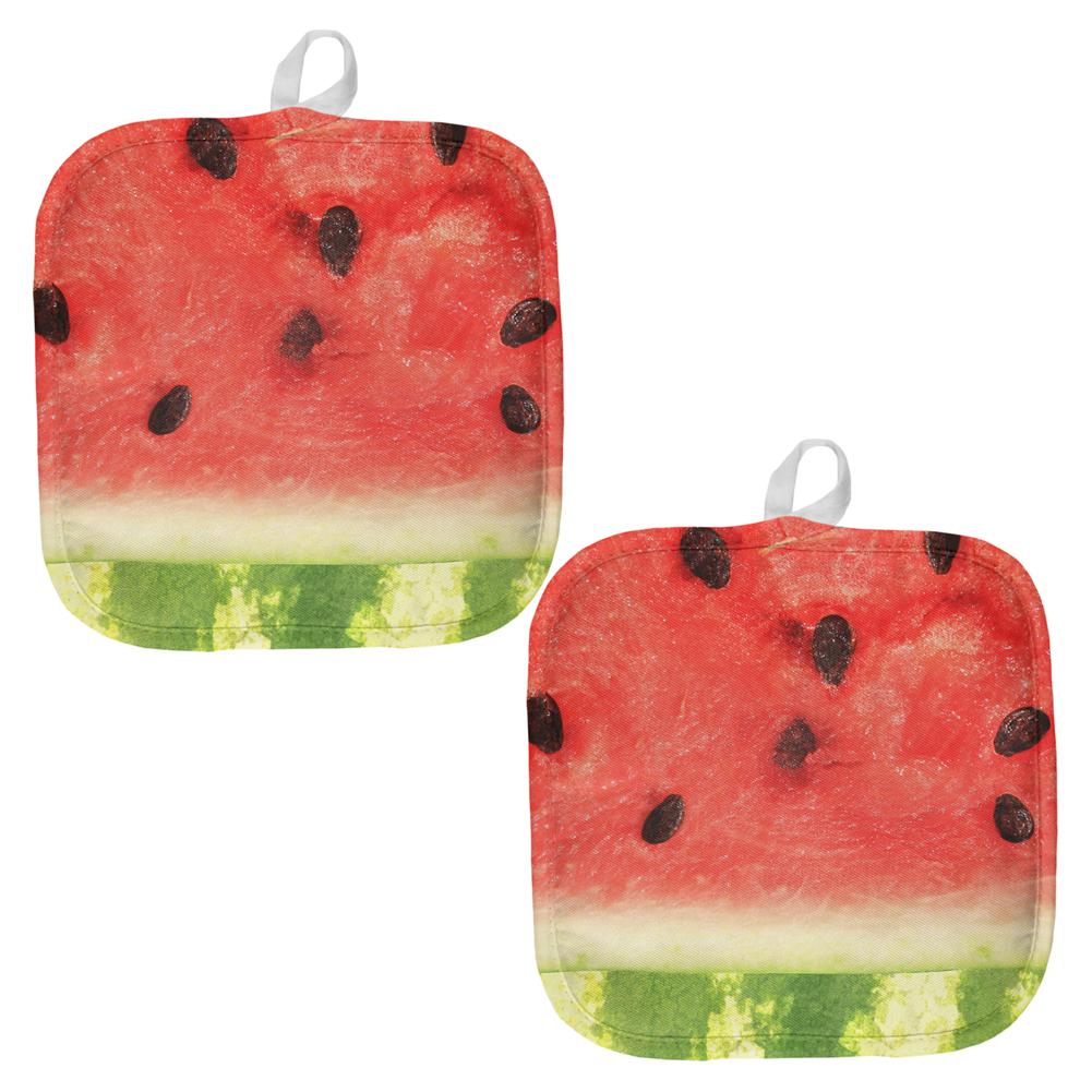 Watermelon Seeds Summer All Over Pot Holder (Set of 2) Pot Holders Old Glory OS Multi 