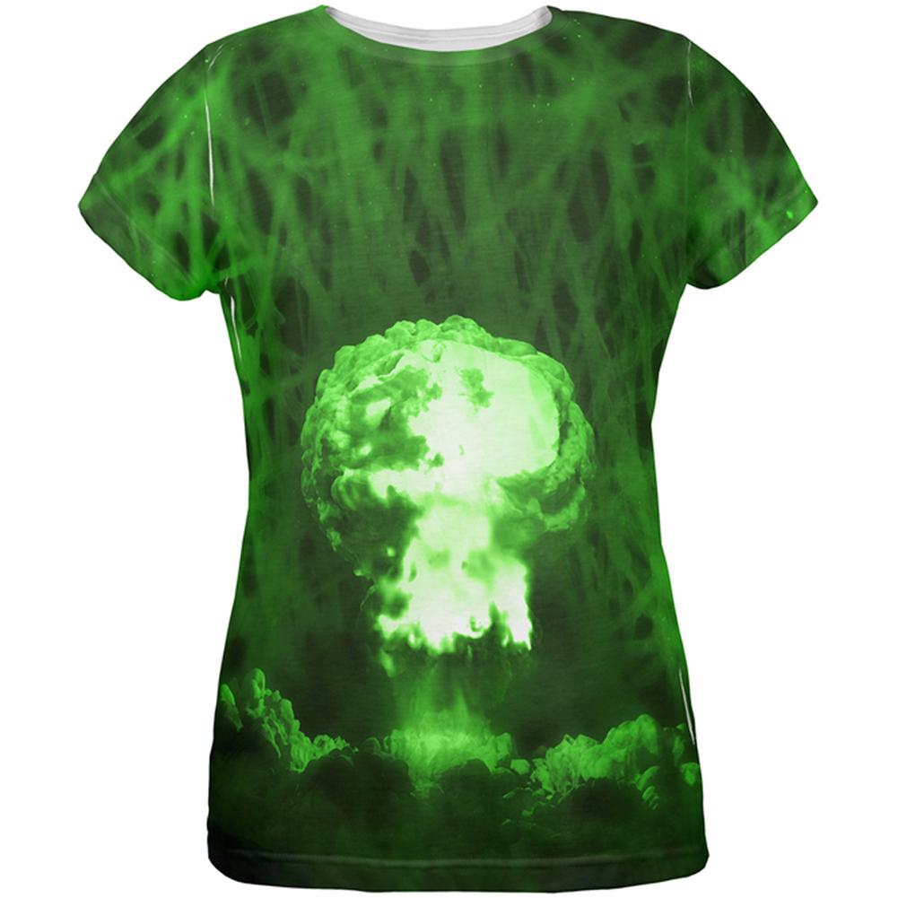 Gamma Radiation Atomic Explosion All Over Womens T Shirt Women's T-Shirts Old Glory 2XL Multi 