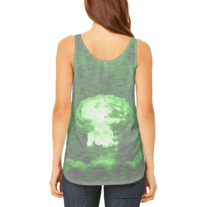 Gamma Radiation Atomic Explosion Juniors Flowy Side Slit Tank Top Juniors Tank Tops Old Glory   