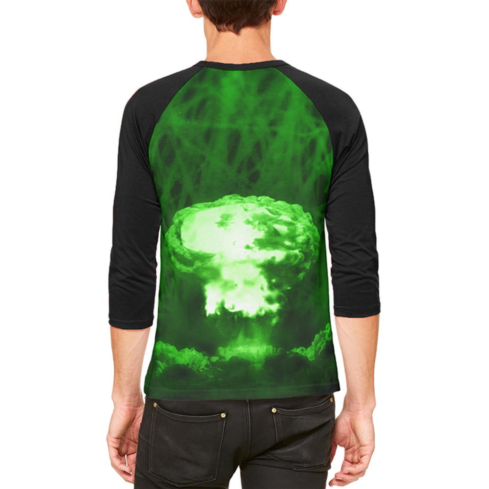 Gamma Radiation Atomic Explosion Mens Raglan T Shirt Men's T-Shirts Old Glory   