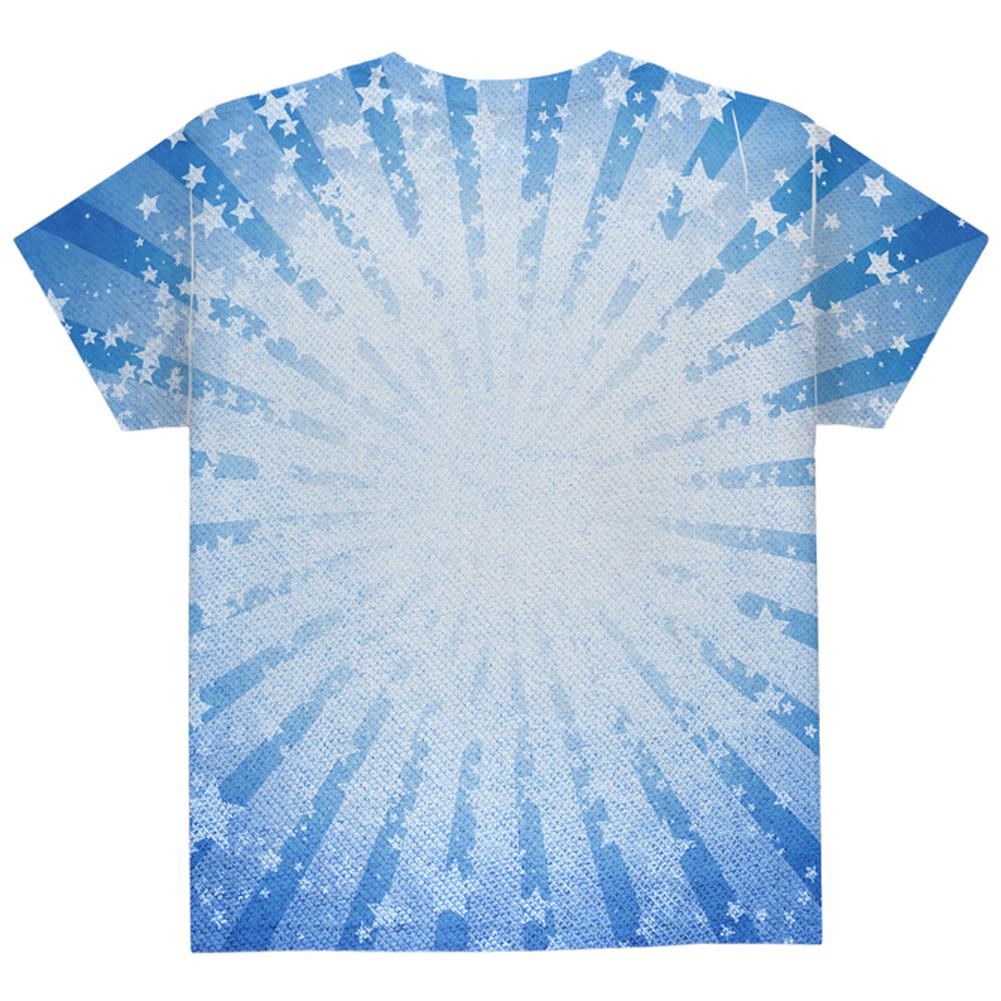 Natural Born Griller Blue All Over Youth T Shirt Youth T-Shirts Old Glory   