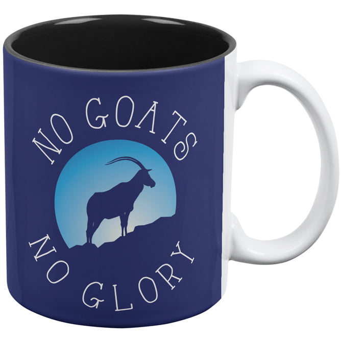 No Guts Goats No Glory All Over Coffee Mug Coffee Mugs Old Glory OS White-Black 