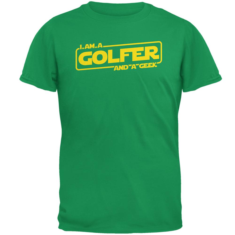 A Golfer and a Geek Mens T Shirt Men's T-Shirts Old Glory SM Irish Green 