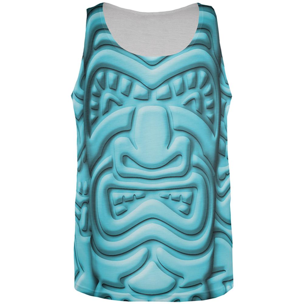 Tiki God Blue Face Luau All Over Mens Tank Top Men's Tank Tops Old Glory 2XL Multi 