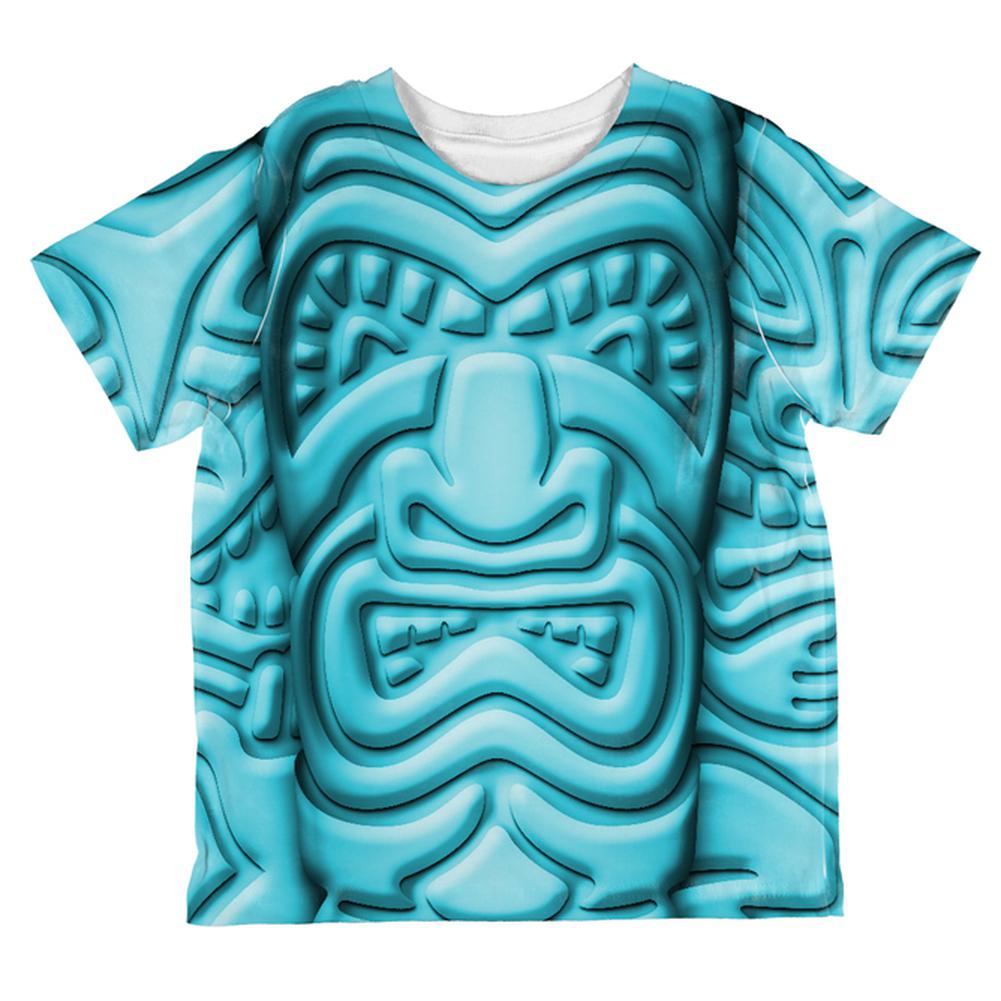 Tiki God Blue Face Luau All Over Toddler T Shirt Toddler T-Shirts Old Glory 2T Multi 