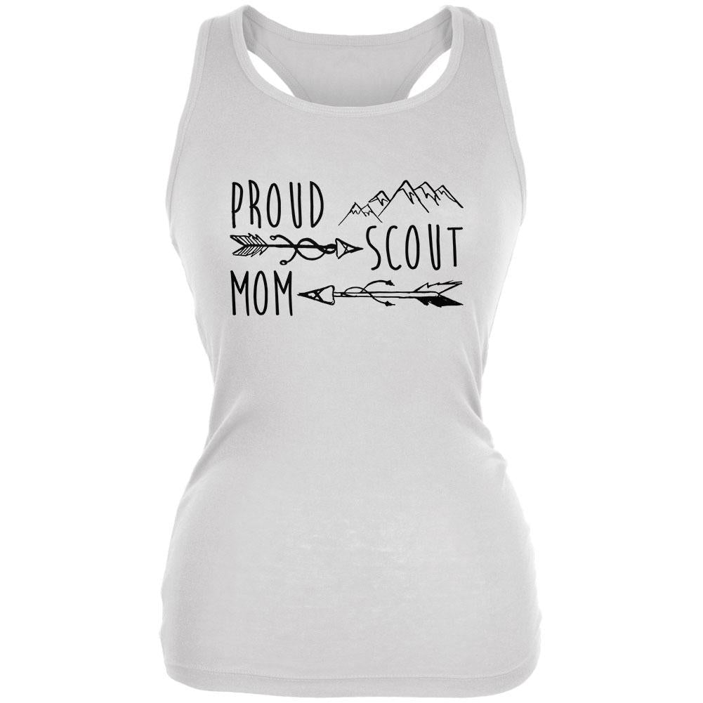 Proud Mom Scout Juniors Soft Tank Top Juniors Tank Tops Old Glory 2XL White 