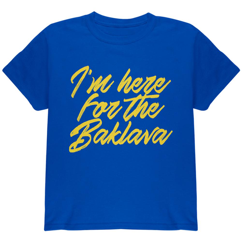 I'm Here for the Baklava Youth T Shirt Youth T-Shirts Old Glory LG Royal 