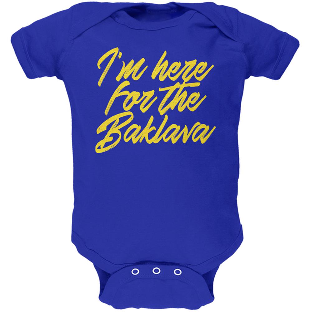 I'm Here for the Baklava Soft Baby One Piece Baby One Piece Old Glory 0-3M Royal 