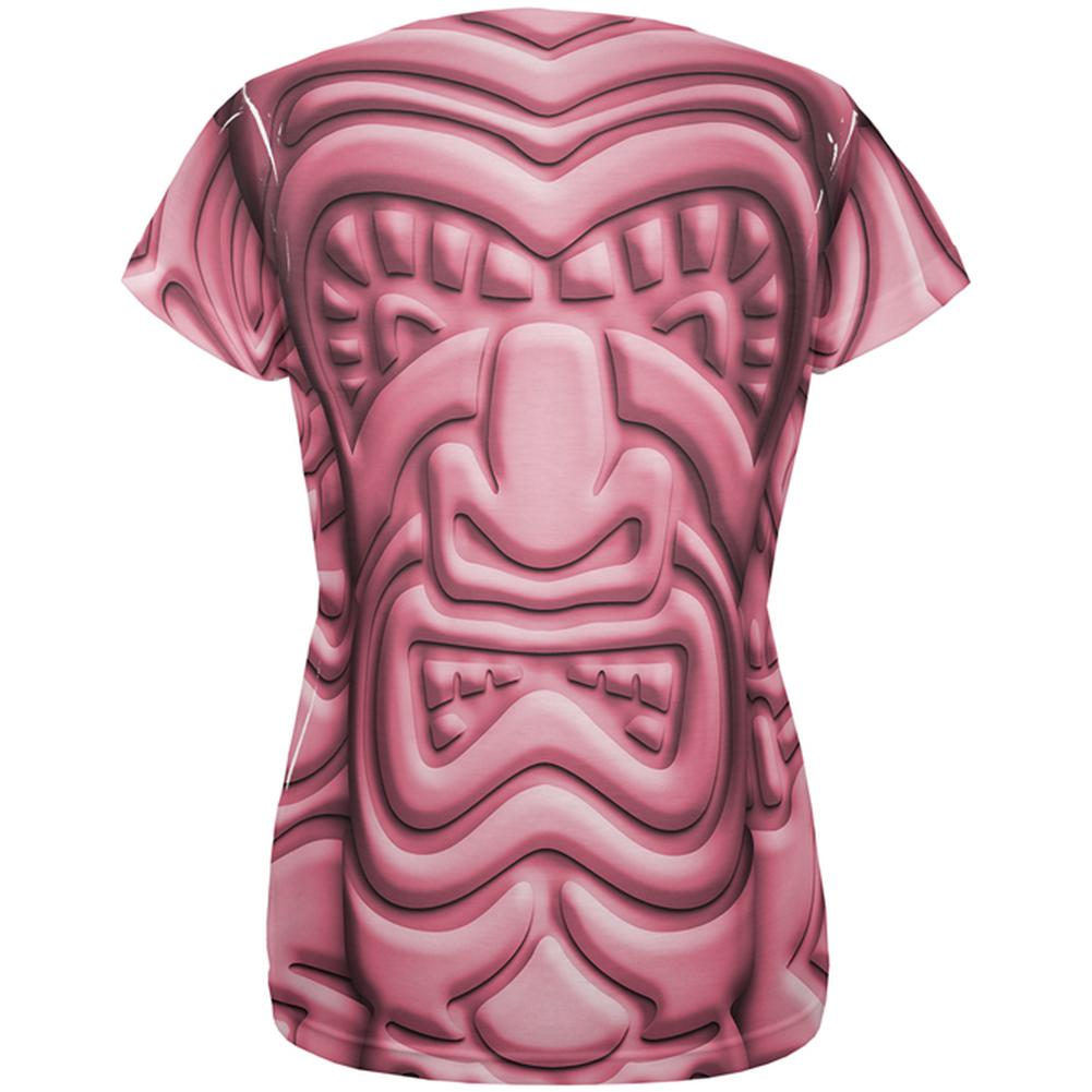 Tiki God Pink Face Luau All Over Womens T Shirt Women's T-Shirts Old Glory   