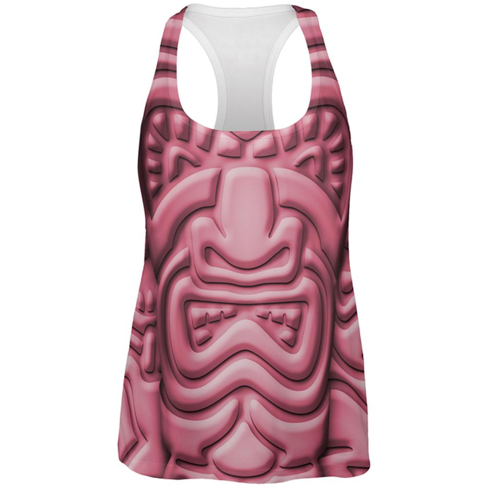 Tiki God Pink Face Luau All Over Womens Work Out Tank Top Women's Tank Tops Old Glory 2XL Multi 