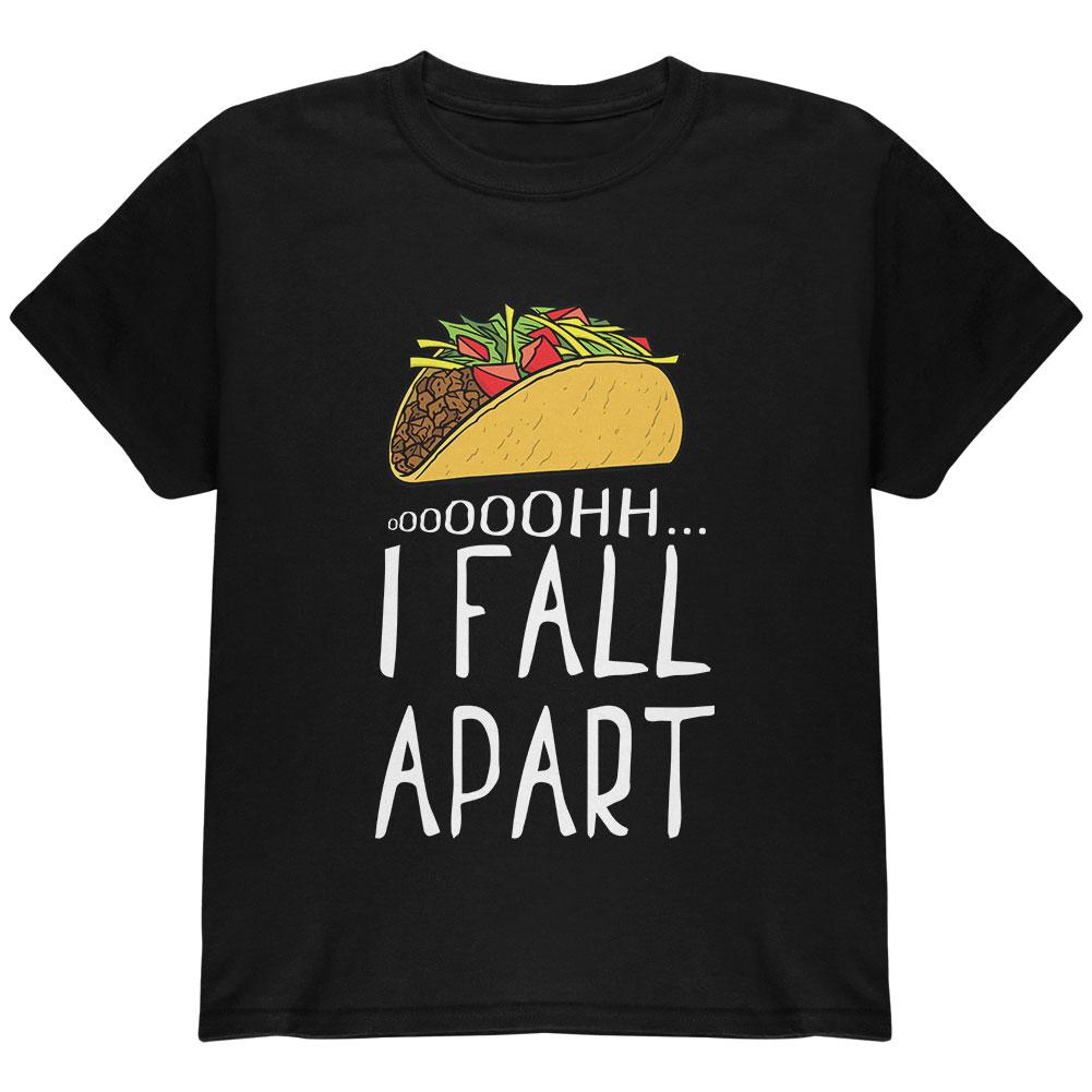 Cinco De Mayo Tacos Oh I Fall Apart Youth T Shirt Youth T-Shirts Old Glory LG Black 