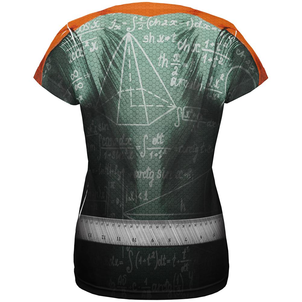 Halloween Math Geek Scientist Superhero Costume All Over Womens T Shirt Women's T-Shirts Old Glory   