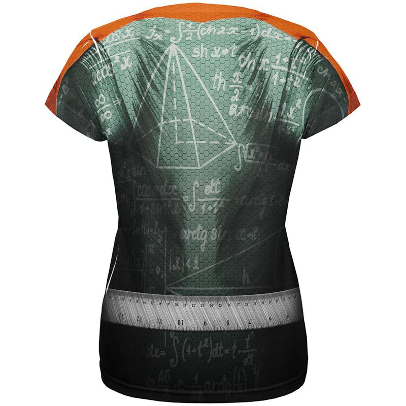 Halloween Math Geek Scientist Superhero Costume All Over Womens T Shirt Women's T-Shirts Old Glory   