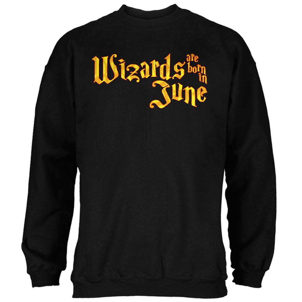 Wizards are born in June Mens Sweatshirt Men's Sweatshirts Old Glory 2XL Black 