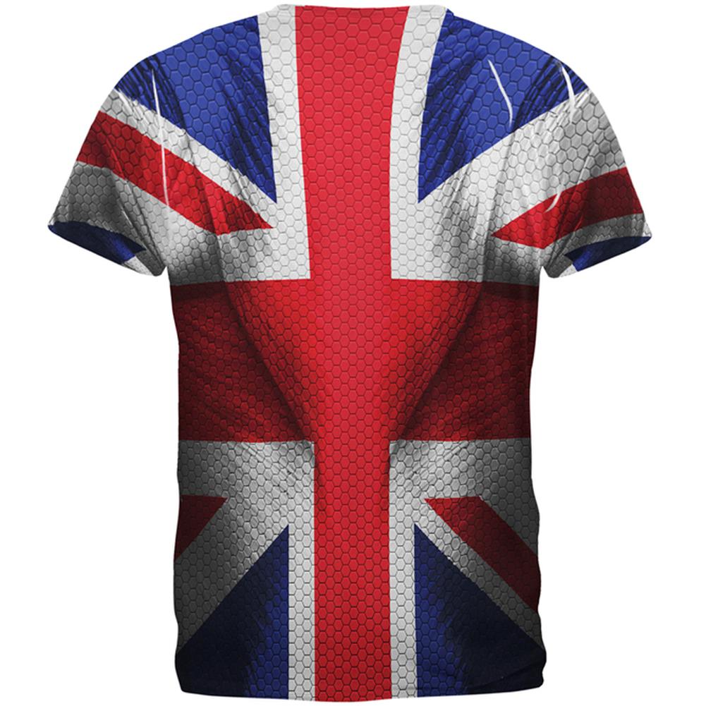 Halloween Union Jack British Flag Superhero Costume All Over Mens T Shirt Men's T-Shirts Old Glory   