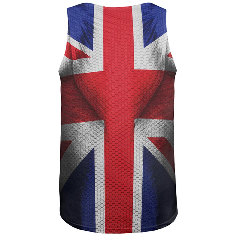 Halloween Union Jack British Flag Superhero Costume All Over Mens Tank Top Men's Tank Tops Old Glory   