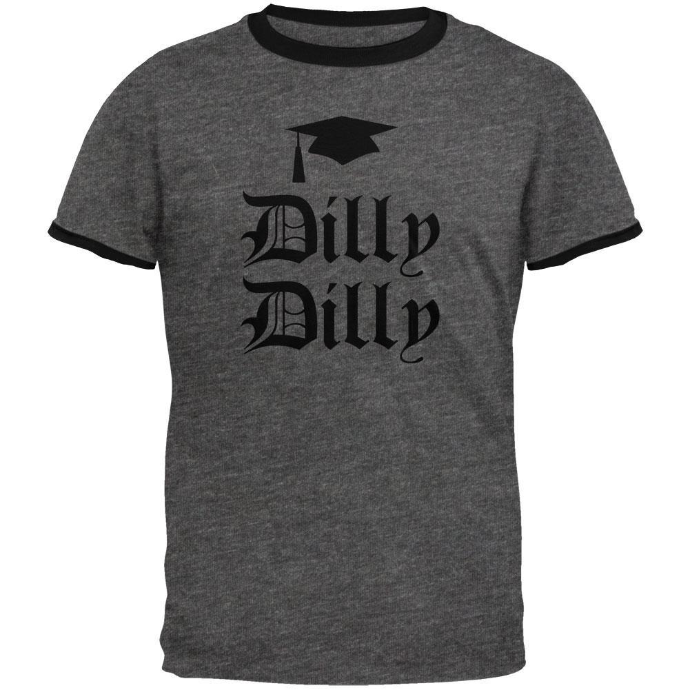 Dilly Dilly Graduation Mens Ringer T Shirt Men's T-Shirts Old Glory 2XL Dark Heather-Black 