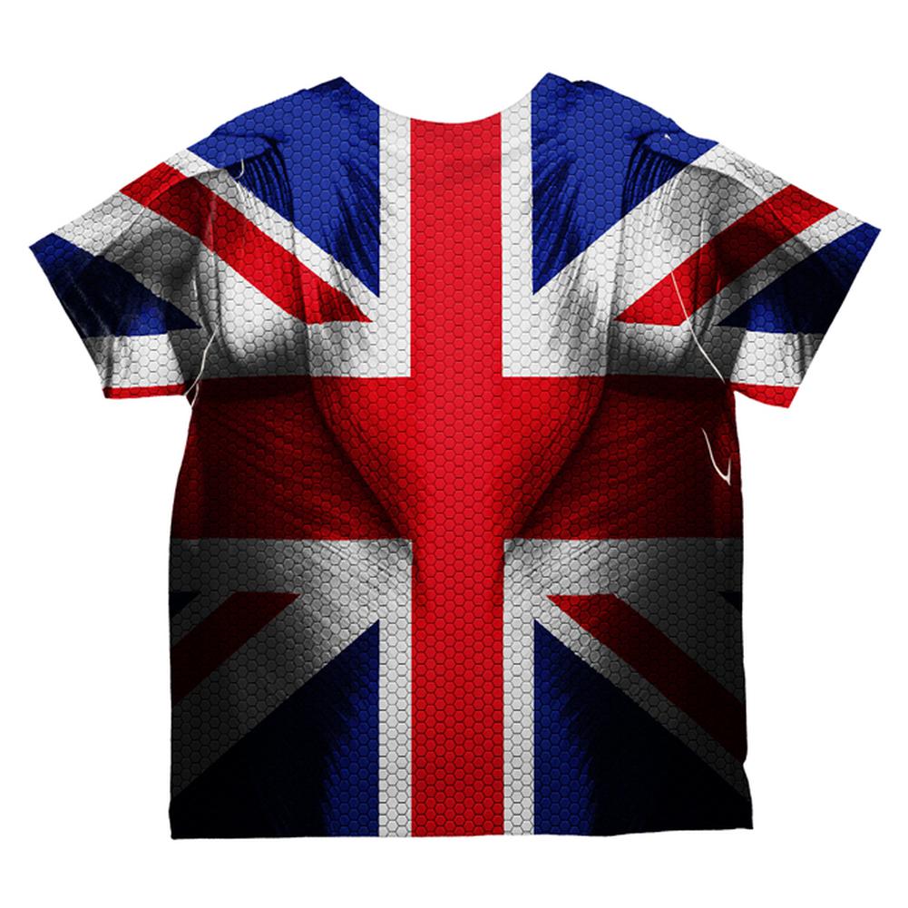 Halloween Union Jack British Flag Superhero Costume All Over Toddler T Shirt Toddler T-Shirts Old Glory   