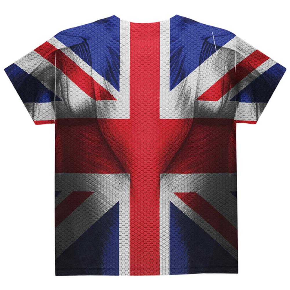 Halloween Union Jack British Flag Superhero Costume All Over Youth T Shirt Youth T-Shirts Old Glory   