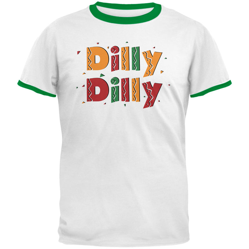 Cinco De Mayo Dilly Dilly Fiesta Mexican Party Mens Ringer T Shirt Men's T-Shirts Old Glory 2XL White-Kelly 