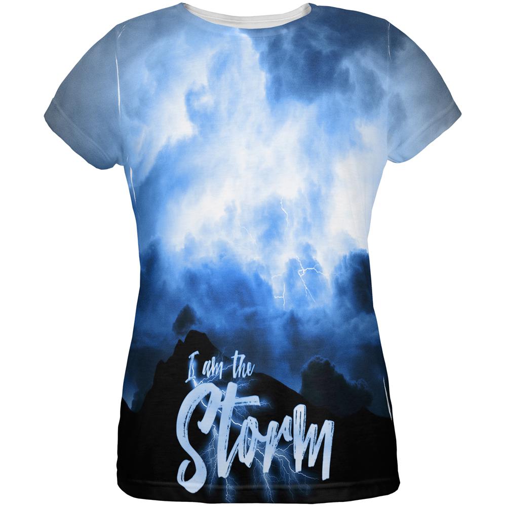 Warrior's Fate I Am The Storm All Over Womens T Shirt Women's T-Shirts Old Glory 2XL Multi 