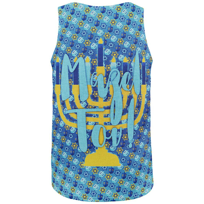 Hanukkah Mazel Tov Menorah Dreidel All Over Mens Tank Top Men's Tank Tops Old Glory   