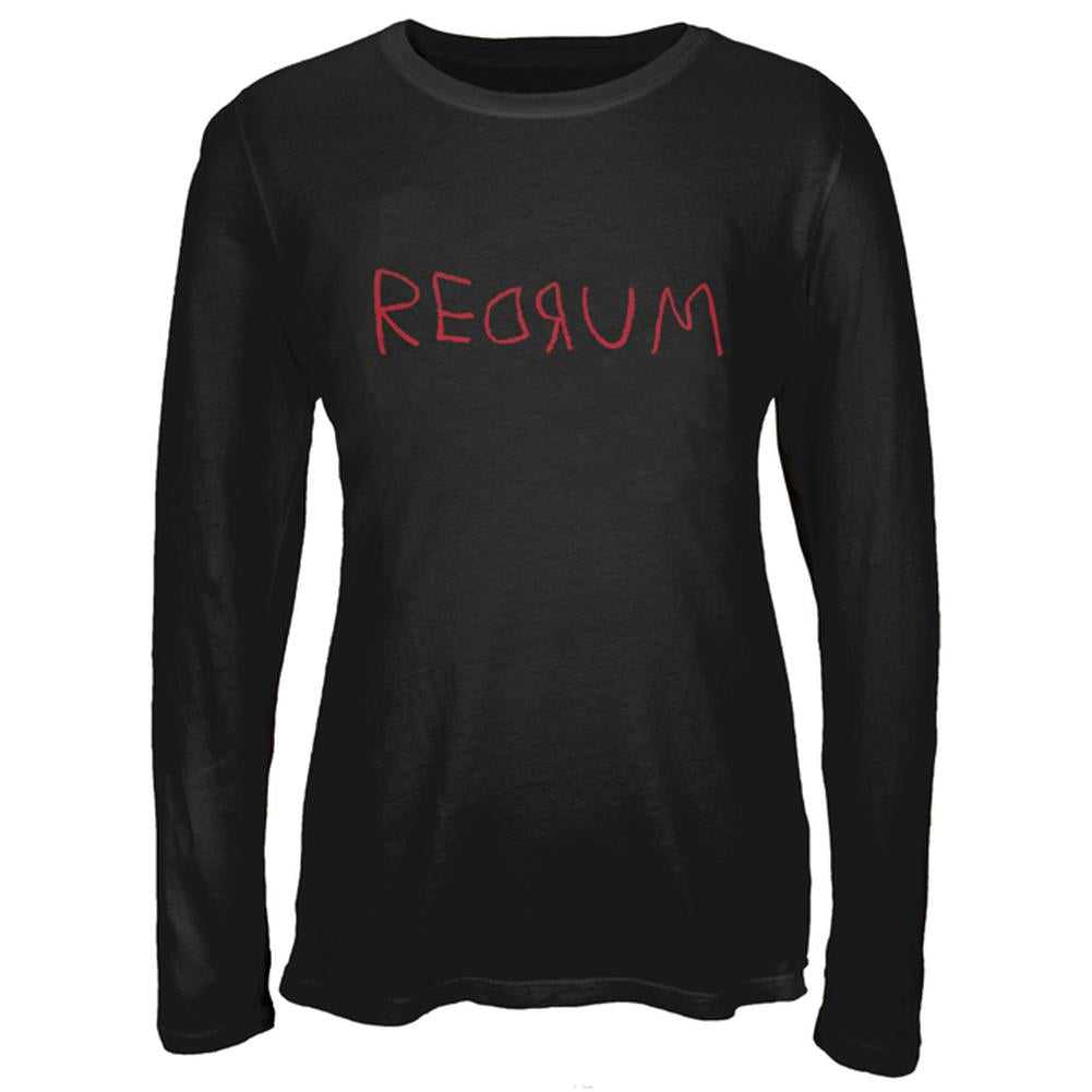 Halloween Horror Redrum Juniors Long Sleeve T-Shirt Juniors Long Sleeves Old Glory 2XL Black 